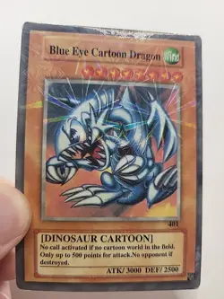 Yu-Gi-Oh! TCG Fake Card Poorly Translated Funny Holo - Blue Eyes Toon Dragon - Image 3