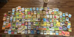POKEMON Binder Collection Lot 225+ Cards Mixed Holos Base Trainers USED READ - Image 1