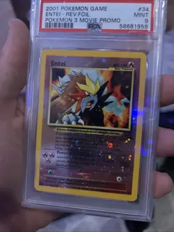 PSA 9 2001 Entei Reverse Holo #34 Pokemon TCG Movie 3 Black Star Promo Mint - Image 3