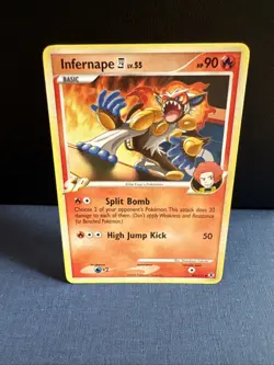 Pokemon TCG Infernape 4 Rising Rivals Non Holo 43/111 Platinum SP LP - Image 1
