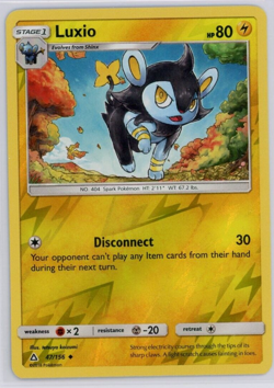 Pokemon TCG Luxio Sun & Moon Ultra Prism 047/156 Reverse Holo Uncommon - Image 1