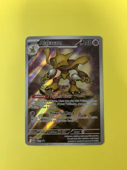 Pokemon TCG Alakazam 009 Mega Evolutions Illustration Rare Promo - Image 1