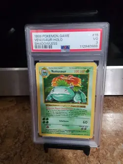 1999 Pokemon Game Venusaur Holo Shadowless Psa 3 - Image 3