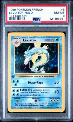 1999 Pokemon FRENCH 1st Edition Base Set 5 Holos Lot PSA 8 NM-MT - Image 3