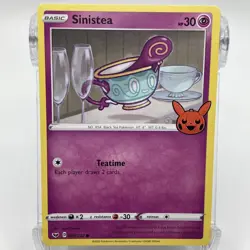 Sinistea Non-Holographic Common 089/202 Pokemon TCG Trick or Trade NM/M - Image 1