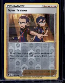 Gym Trainer SWSH12: Silver Tempest Pokemon 158/195 Reverse Holo NM+ - Image 1