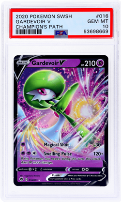 2020 Pokemon Sword and Shield Champion's Path Gardevoir V #16 PSA 10 - Image 1