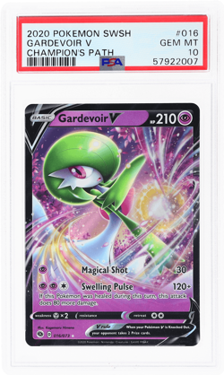 2020 Pokemon Sword and Shield Champion's Path Gardevoir V #16 PSA 10 - Image 1
