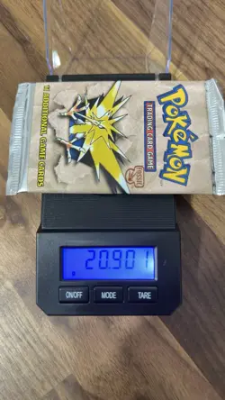 Pokemon Fossil Unlimited Booster Pack Vintage - Zapdos Art - SEALED - Image 1