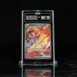 2025 Pokemon Destined Rivals #229 Team Rocket's Moltres ex - Tag 10 Gem Mint - Image 1