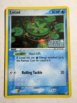 Pokemon Card Lotad Crystal Guardians Stamp Reverse Holo 55/100 LP - Image 1