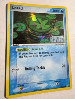 Pokemon Card Lotad Crystal Guardians Stamp Reverse Holo 55/100 LP - Image 2