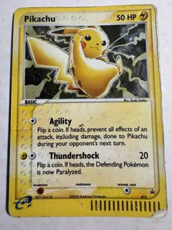 Pikachu Ex Series Collectors Tin Promo Pokemon Card 012 DMG - Image 1