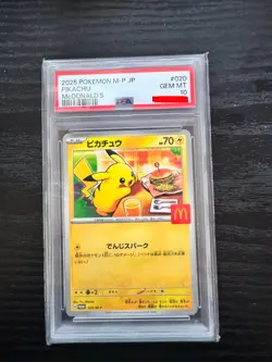 PSA 10 Pikachu 020/M-P McDonald's Happy Set Promo 2025 Pokemon Card Japanese - Image 1
