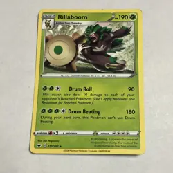 Rillaboom (015) Rare 015/202 SWSH01: Sword & Shield Base Set Pokemon Card - Image 1
