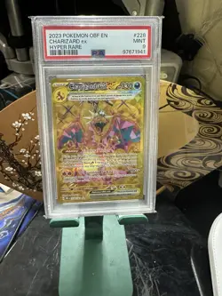 Pokemon TCG Charizard EX Obsidian Flames Holo Hyper Rare Card PSA 9 - Image 2