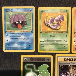 Vintage Pokemon TCG 7 Card Lot 1st Ed. French- Fossil Team,Rocket Un/Common WOTC - Image 3