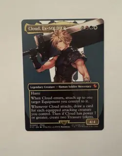 MTG Final Fantasy Cloud, Ex-SOLDIER (Borderless) Commander 0202 Regular NM - Image 1