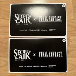 Magic MTG Secret Lair x Final Fantasy: Weapons & Grimoire Rainbow Foil Edition - Image 1