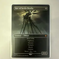 x1 Sire of Seven Deaths FDN Foundations MTG 292 MYTHIC BORDERLESS M/NM 1x - Image 1