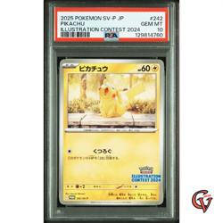 PSA 10 Pikachu 242/SV-P Pokemon Illustration Contest 2024 Promo Card Japanese - Image 1
