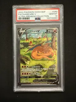 PSA 10 CHARIZARD V 260 SWSH BLACK STAR PROMO SWORD & SHIELD UPC 2022 POKEMON - Image 1