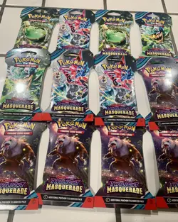 Lot of 12 Pokemon Scarlet and Violet Twilight Masquerade Sleeved Booster Packs - Image 2