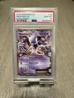 PSA 10 2016 Mewtwo EX Evolutions #52 Pokemon XY - Image 1