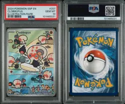 2024 POKEMON SSP EN-SURGING SPARKS ILLUSTRATION RARE #207 CLOBBOPUS PSA 10 - Image 3