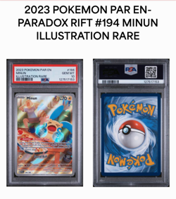 2023 pokemon PAR EN-PARADOX RIFT #194 minun illustration rare - Image 1
