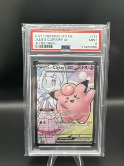 2025 Pokemon Journey Together Lillie’s Clefairy Ex Ultra Rare #173 PSA 9 - Image 1