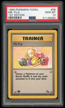 1999 POKEMON FOSSIL 1ST EDITION #58/62 MR. FUJI PSA 10 - Image 1