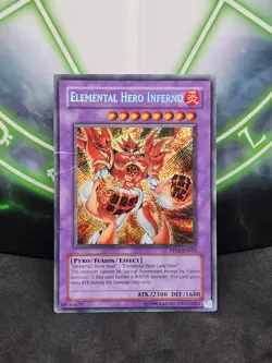 Yugioh Elemental HERO Inferno PP02-EN010 Secret Rare HP - Image 1