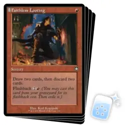 FAITHLESS LOOTING X4 The Brothers' War: Commander Magic MTG MINT CARD - Image 1