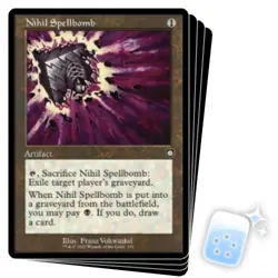 NIHIL SPELLBOMB X4 The Brothers' War: Commander Magic MTG MINT CARD - Image 1