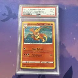 Pokemon TCG Special Delivery Charizard Promo Card SWSH075 Holo PSA 9 - Image 1