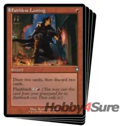 Faithless Looting X4 M/NM Magic: The Gathering MTG The Brothers' War: Commander - Image 1