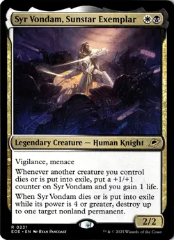 NM - Syr Vondam, Sunstar Exemplar R Edge of Eternities 231 - Image 1