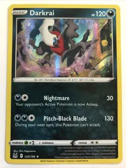 Pokemon TCG Lost Origin Darkrai Holo Rare 120/196 NM - Image 1