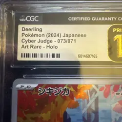 Pokemon TCG Japanese Deerling Art Rare Cyber Judge #73 Graded CGC PRISTINE 10 - Image 2
