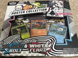Pokemon Scarlet And Violet Black Bolt And White Flare Poster Collection Sealed - Image 1