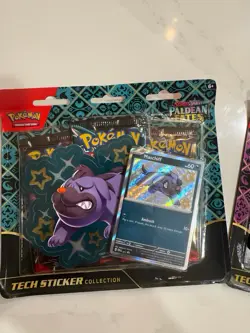 Pokemon TCG Paldean Fates Tech Sticker Trio Fidough Maschiff Greavard Sealed 3 - Image 2