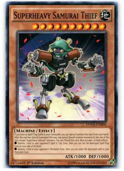 Yugioh! Superheavy Samurai Thief - DOCS-EN004 - Common - 1st Edition Near Mint, - Image 1