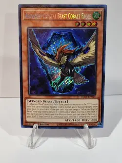 Yugioh Advanced Crystal Beast Cobalt Eagle BLCR-EN015 Secret Rare 1st Ed NM - Image 1