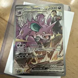 Pokemon TCG Team Rockets Nidoking EX Holo Card 233/182 Destined Rivals Series - Image 1