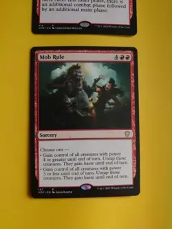Mob Rule & Relentless Assault. Red rares VOC & CMR MTG 2 Card. - Image 2