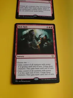 Mob Rule & Relentless Assault. Red rares VOC & CMR MTG 2 Card. - Image 5