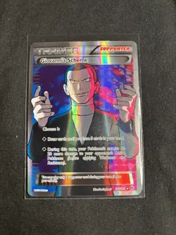 Pokemon TCG Trainer Giovanni's Scheme Full Art Breakthrough Card 162/162 - Image 1
