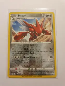 Scizor 128/192 Pokemon TCG Card SWSH Rebel Clash Rare Reverse Holo - Image 1