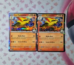 Pokemon Card Ethan's Typhlosion 034/182 Destined Rivals Holo Rare ×2 Playset - Image 1